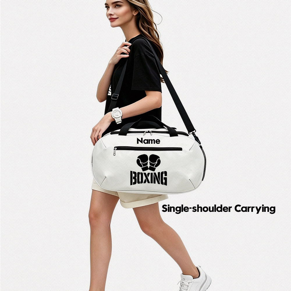 Custom Boxing-Themed Personalized Name Gym Bag