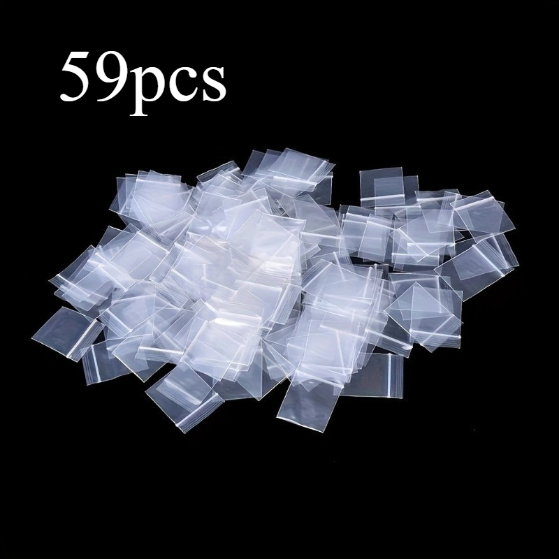 109pcs PVC Reusable Transparent Jewelry Bags with Zipper