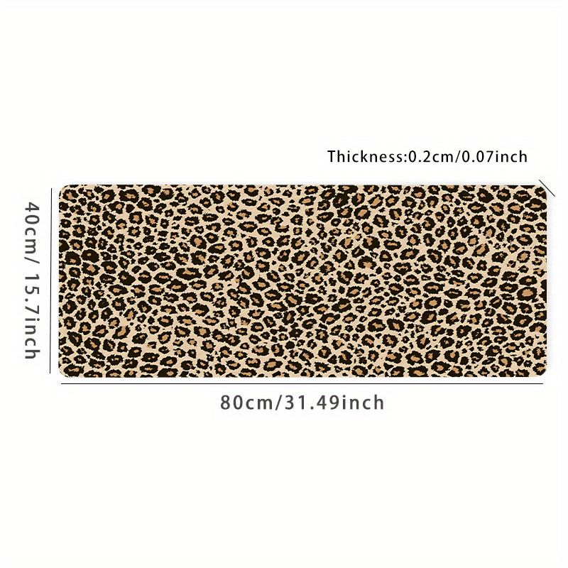 TEMU Leopard Print Gaming Mouse Pad-slip Rubber Base And Durable Stitched Edges, For Performance- Ideal For Home Office And Gaming Enthusiasts