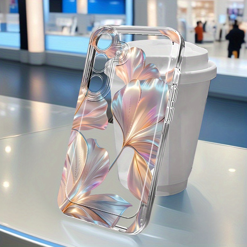 E-shop Handyhülle - Schillernde Metallic Ginkgo Handyhülle für Samsung Galaxy A02 A03S A04 A05S A06 A13 A14 A15 A16 5G A21S A22 A23 A24 A25 A32 A34 A35