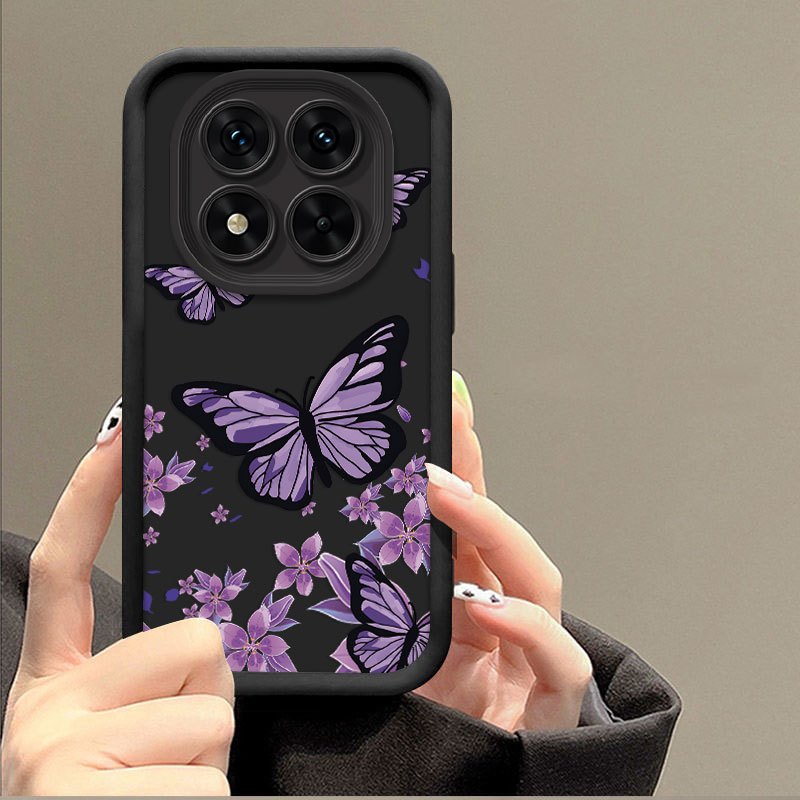 Etui za telefon - Zaščitni hrbtni pokrov z motivom metulja za Redmi Note 14 Pro 5G