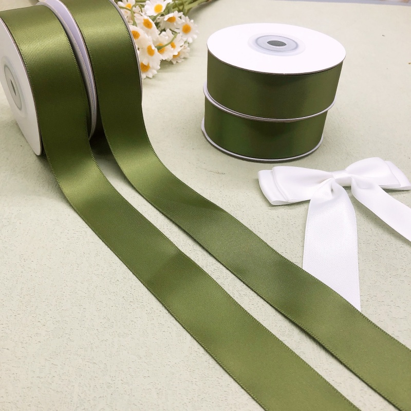 2 Inch Wide Ribbon 25 Yards Sage Green Double Face Satin Ribbon - 2 ...