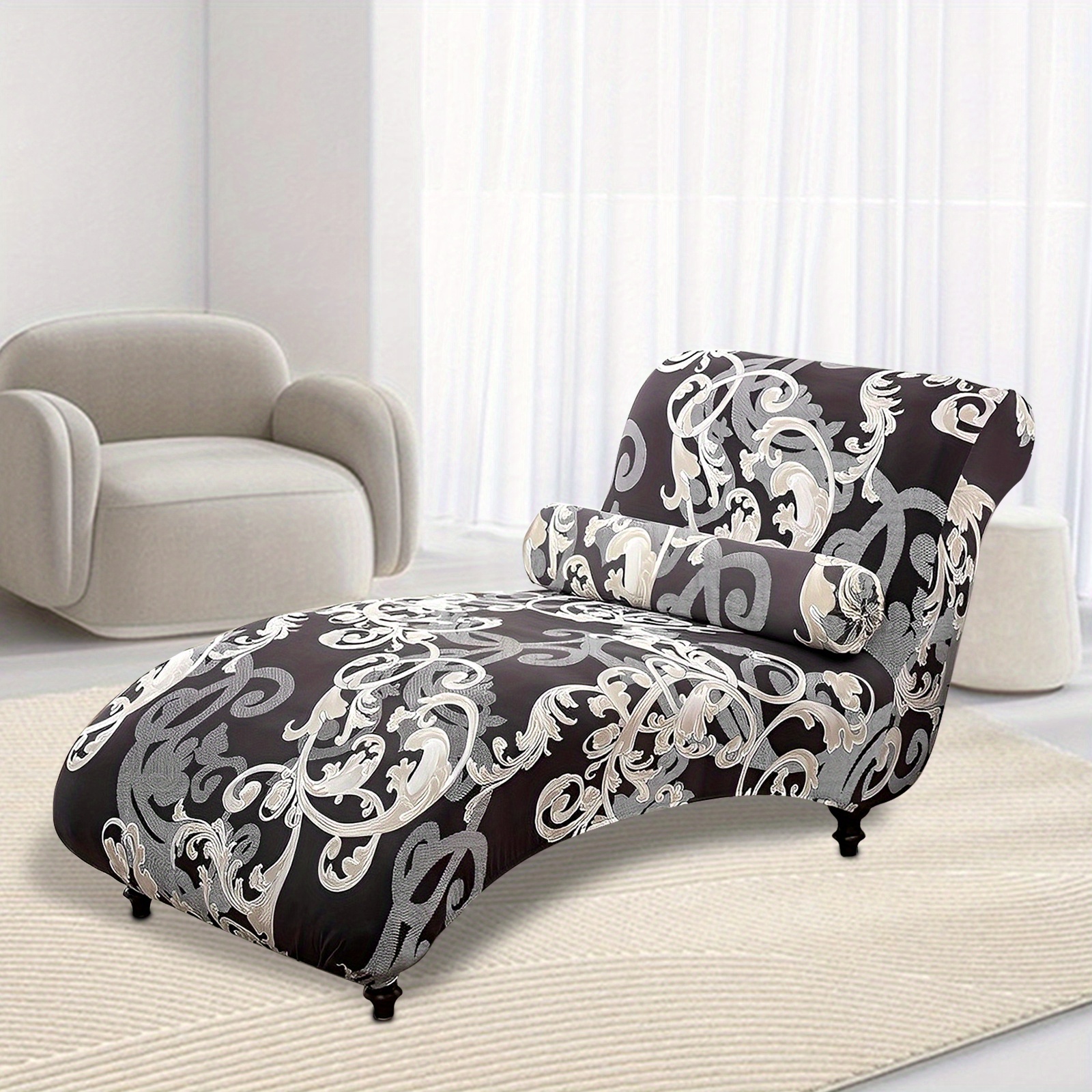 modern geometric stretch chaise lounge cover machine Temu Canada