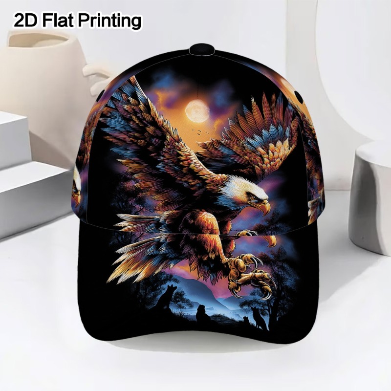 TEMU 1 , Baseball With Flying Bird Pattern - A Stylish And Modern Snapback Made Of Lightweight And Breathable Material, Ideal For Running, Traveling,