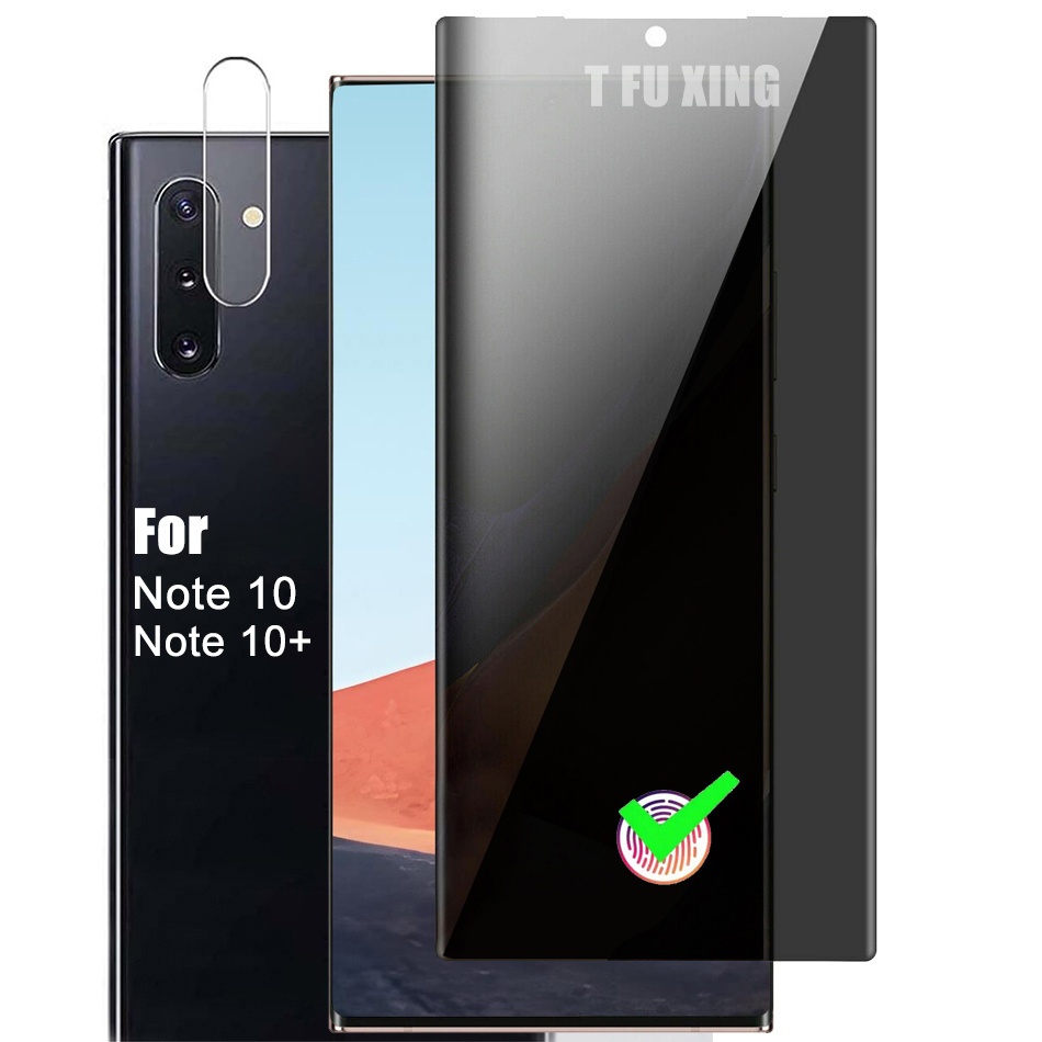 TEMU (1 1)2 Pack Privacy For For Galaxy Note 10/note 10 , 1 Ceramic Privacy Film   1 Lens Film, 9h Hardness Scratch Resistant, Privacy Film For For