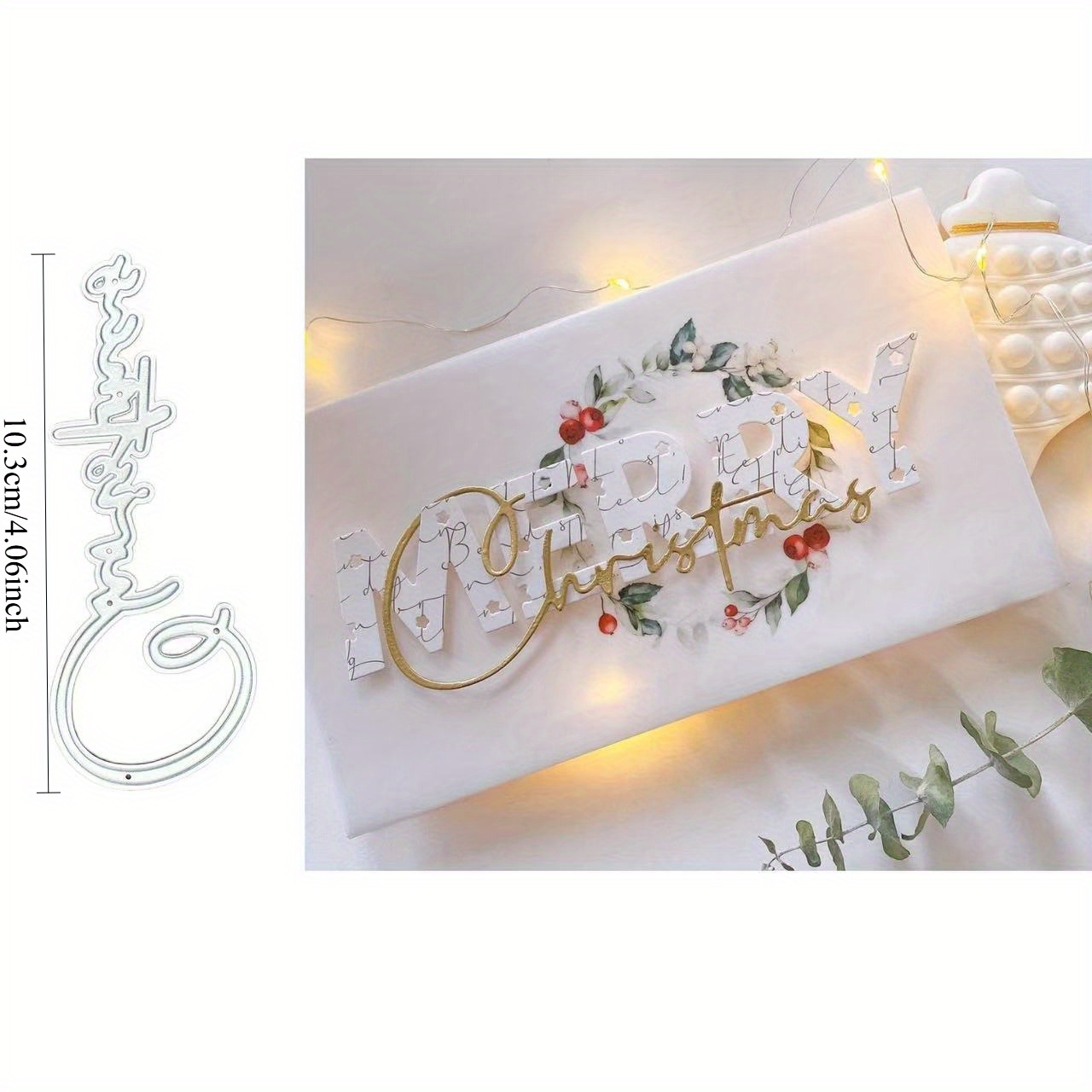 Image of Christmas Holiday Letter Decoration Metal Cutting Dies Crafts Molds Cutting, Scrapbooking, Card Making And Paper , Paper Supplies