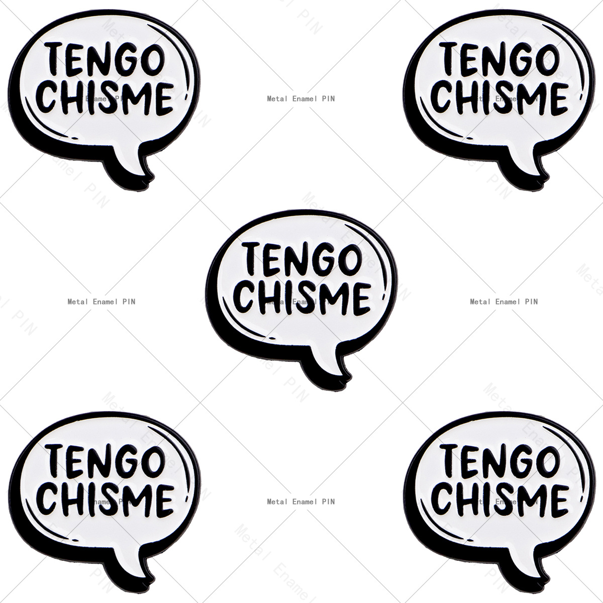 TEMU Juego de 5 piezas de alfileres de esmalte y broches de solapa con citas divertidas " " para mochilas, bolsos, decoración para mochila, regalos