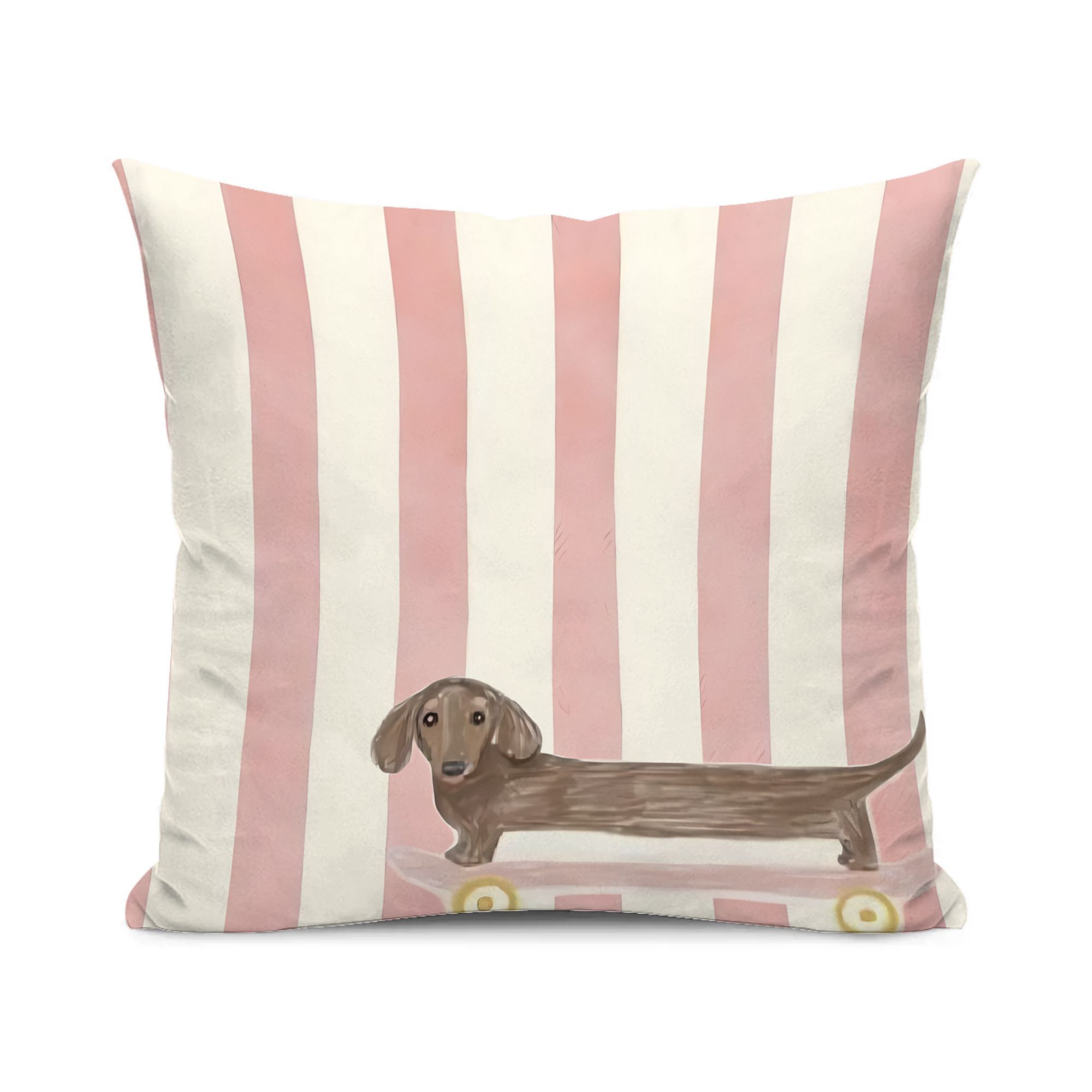 TEMU de cojín lumbar de espuma viscoelástica para perro Dachshund adorable, extraíble y lavable, transpirable y cómoda, para oficina, hogar y junto a