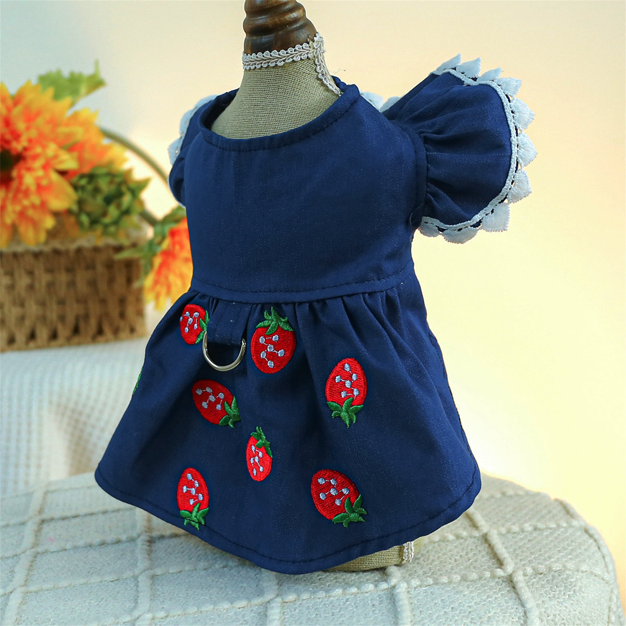 blue strawberry dress Strawberry Bishop Dress