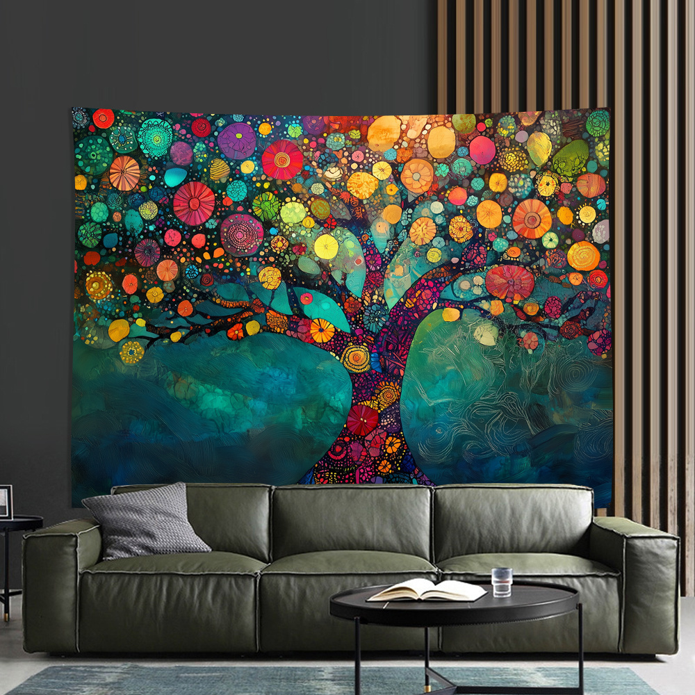 TEMU 1pc Tree Of Life Themed Backdrop, Suitable For Living Room, Bedroom, Office, Outdoor And Indoor Party Decoration, A Perfect Creative Gift