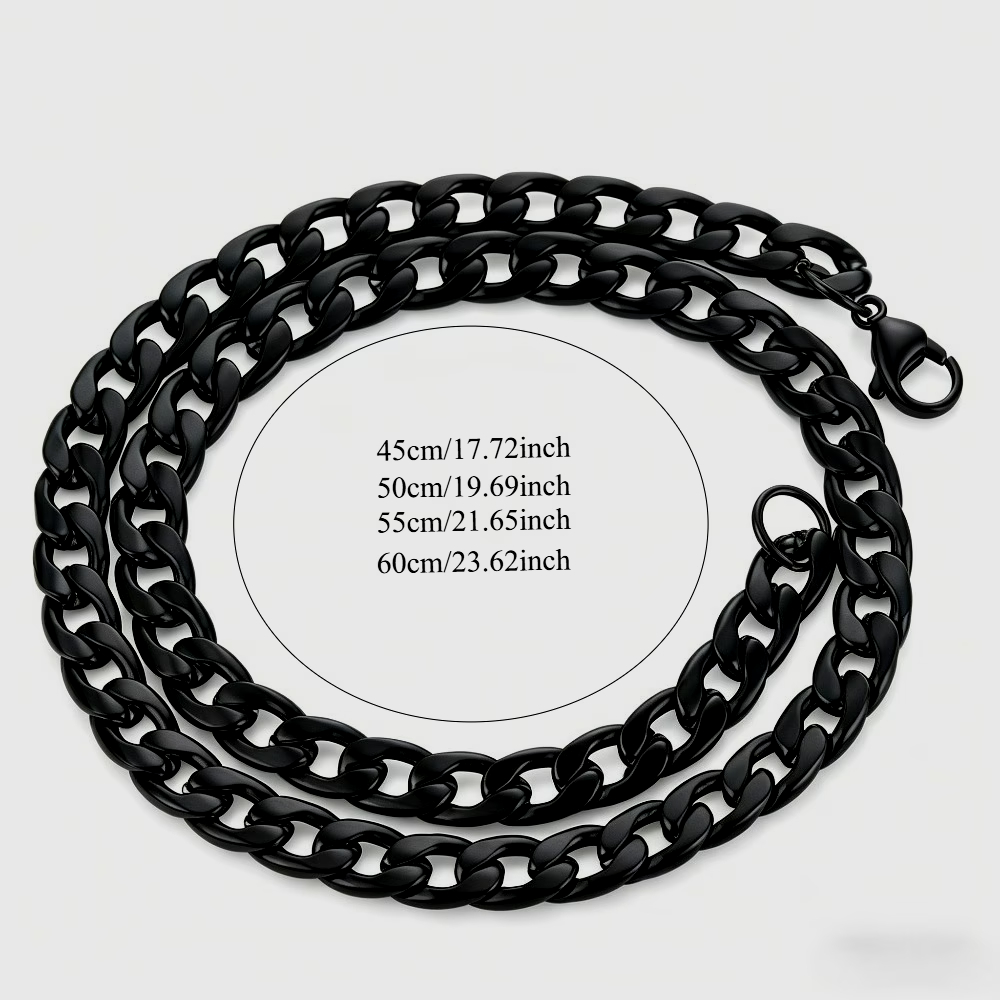 316L Stainless Steel Hip-Hop Cuban Link Chain Necklace for Couples