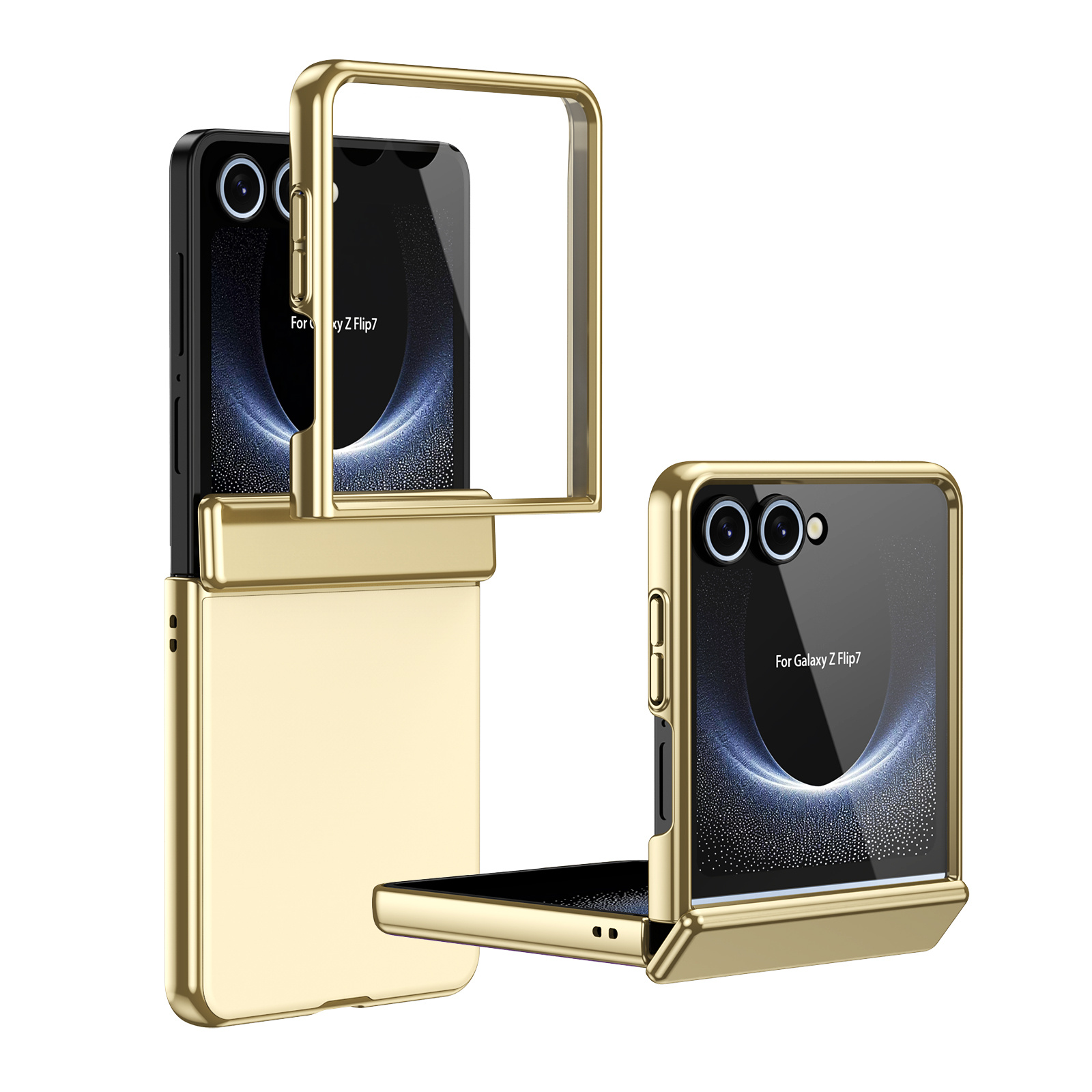 TEMU Phone Case - New -end Design Case Suitable For Z Flip 7, Solid Color Z Flip 4 Phone Shell With Lens Protection, Shockproof Z Flip 5 Phone Cover,