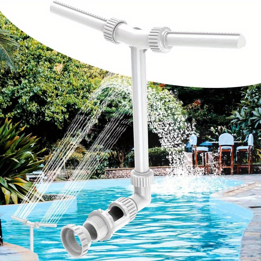 Water Fountain, Dual Spray Adjustable Pool Waterfall Fountain For Spa, Swimming Pool