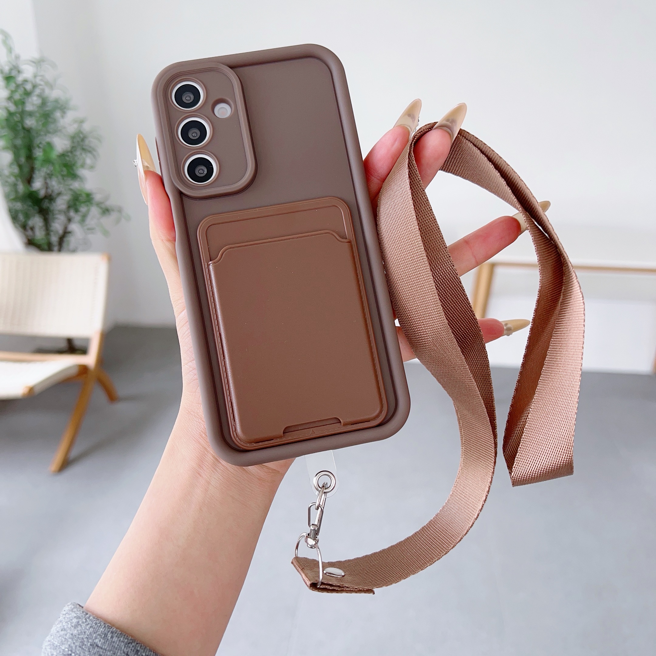 TEMU Phone Case: Fashionable Card Slot Phone Case With Lanyard, Featuring A Detachable Lanyard. Suitable For Moto Edge 60 Fusion/edge 50