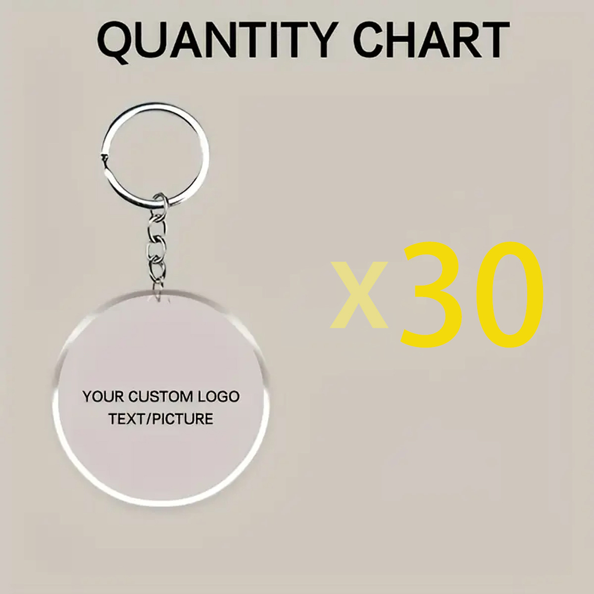 TEMU 2d Flat, Gift For Her/him 100/50/30pcs 2d Flat Customizable Acrylic Keychains, Durable Decorative Pendants, Suitable For Backpacks, Car Keys,