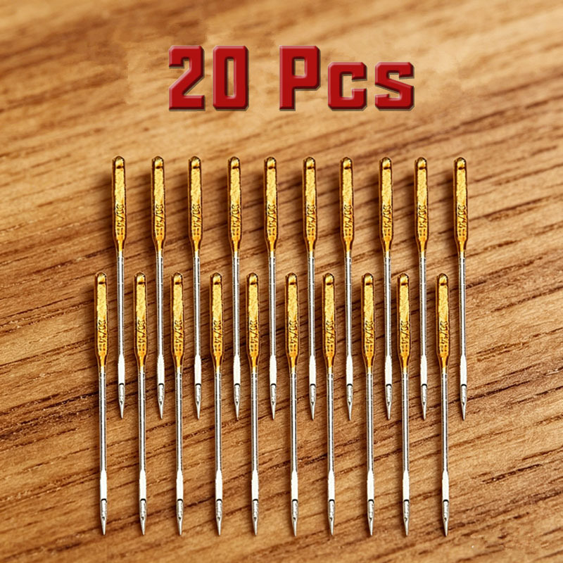 TEMU 20pcs Size 14# Universal Sewing Needles With Golden Coating, Household And Sewing Machine Needles, Ideal For All Kinds Of Fabric Sewing Tasks,