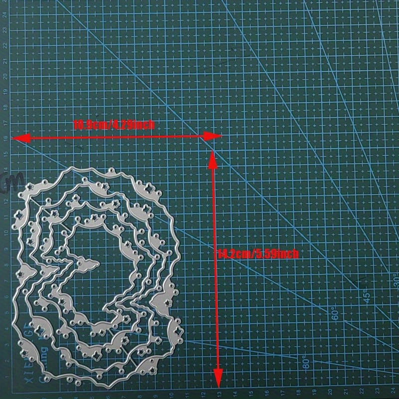 Stencils For Greeting Cards, Scrapbooking, And Layered Frame Photo Albums Using Metal Cutting Dies