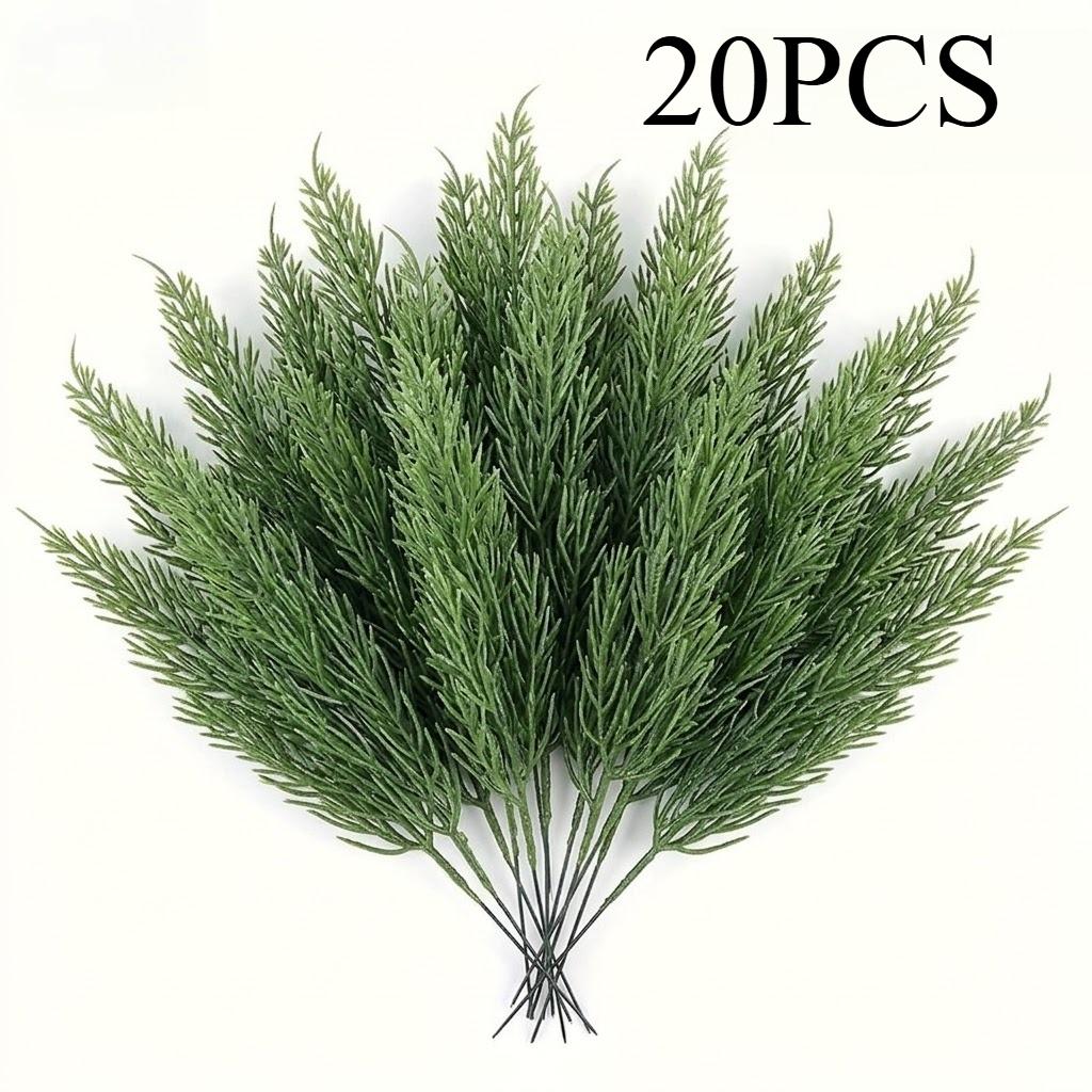 TEMU 20pcs Christmas Artificial Pine And Artificial Home Decoration Used For Winter Christmas Thanksgiving Halloween Home Outdoor Decoration