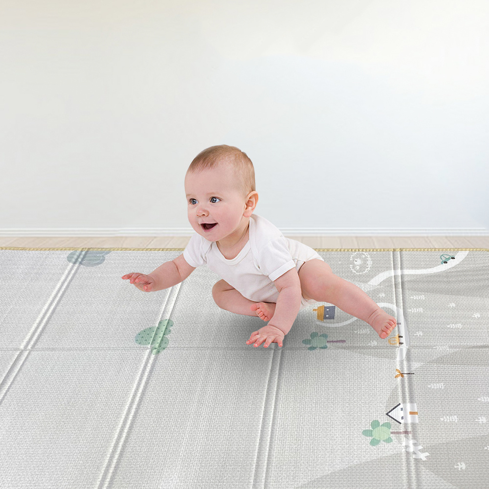 TEMU Children's Mat For Bedroom And Living Room, Household Use, 1cm Thickness, Foldable Crawling Mat, And Odorless Baby Play Mat