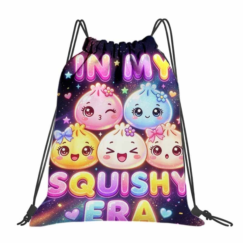 TEMU A Cute And Soft Dumpling-themed Cartoon Print Backpack, Made Of Durable Oxford Cloth, Portable With A Multi-, Suitable For Daily , , Travel,