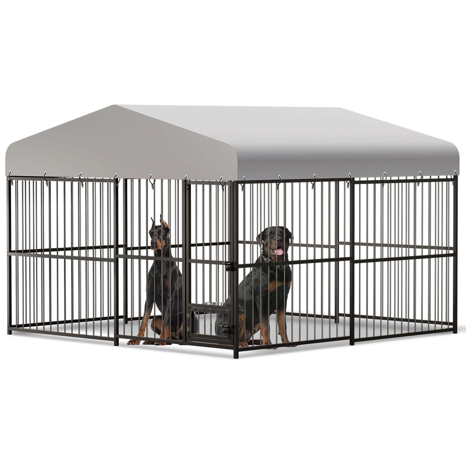 10x10x6 Ft Large Dog Kennel Outside Heavy-duty Outdoor Dog Cage With , Enclosures With Uv-resistant All Weather Resistant Walk-in Pet Playpen