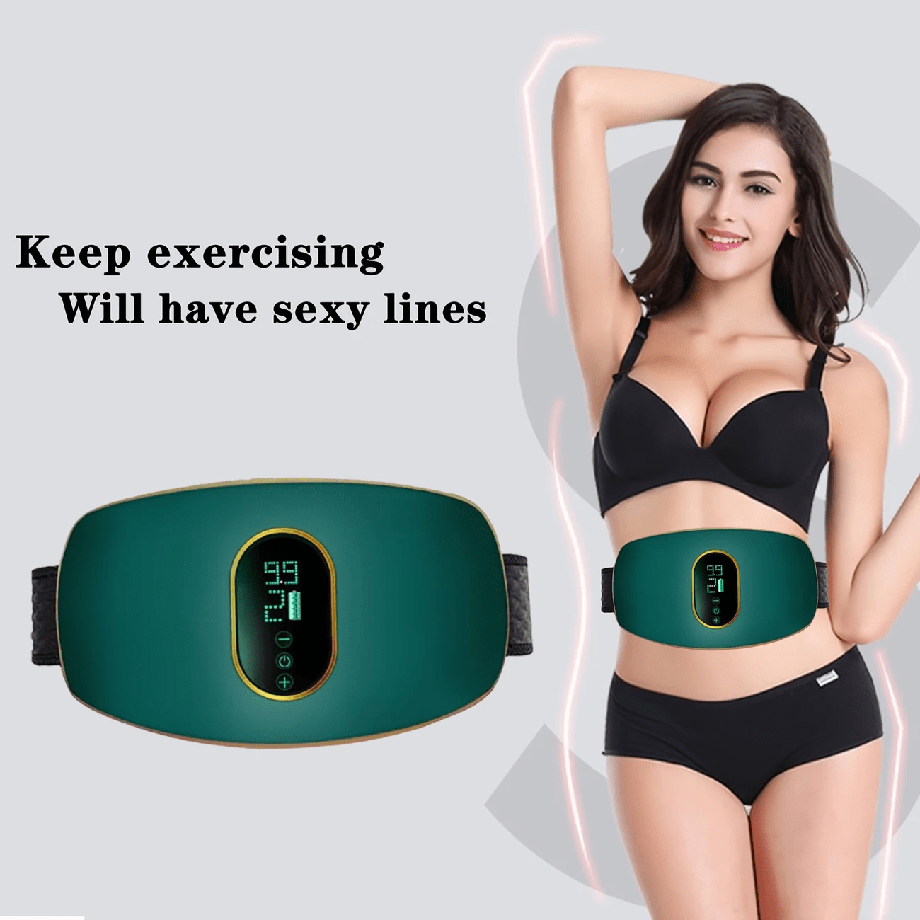 New Portable Full Body Massage Belt with USB Charging, Adjustable Intensity Massager with Three Modes, 10-Minute Auto Sleep ≤36V Working Voltage, Slimming and Shaping Waist Trainer, Fitness Enhancer Suitable for Men and Women, Perfect for Holidays like Christmas, Halloween, Valentine's Day, etc., Made of Plastic Material, Equipped with 250mAh Battery, Please Read Instructions Carefully Before Use