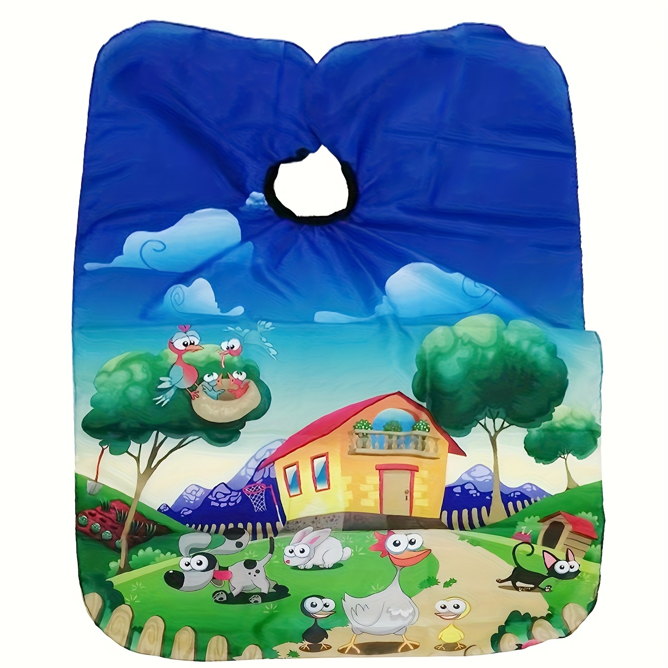 1pc Cabin Animal Haircut Small Cartoon Pattern - Haircut Cape, Suitable For Home Haircut Capes