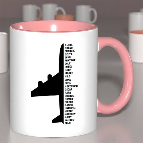 personalized name text aviation themed ceramic mug with iconic airplane silhouette and tea cup gift for pilots for office novelty cup care hand wash