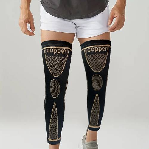 2025 latest model high quality copper long compression socks suitable for indoor and outdoor exercise used day and night warm and breathable