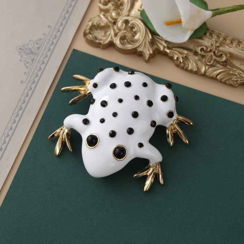 E-shop Vintage-inspirierte Funkelnde Strass--Brosche - Exzentrische Eleganz, Farbenfrohe Emaille-Pin, Perfektes Statement-Modeaccessoire