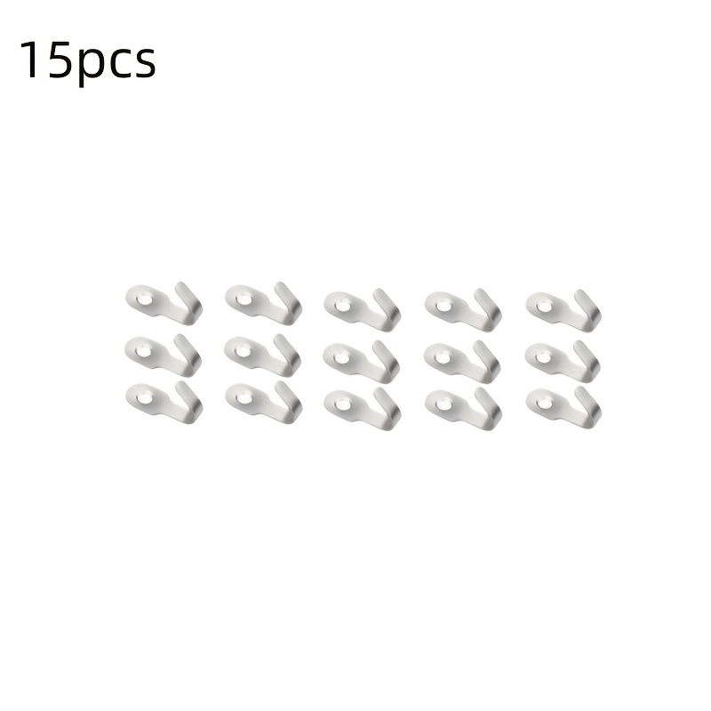 TEMU 15pcs Durable Stainless Steel Mini Hooks- Wall Mounted, , Single Hole, For Hanging Keys, Bags- Compact Yet Sturdy Design