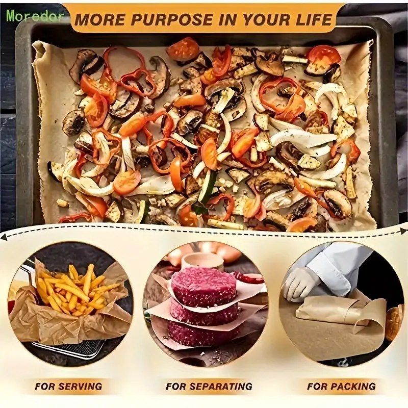 100pcs pre cut parchment paper baking sheets unbleached non stick half sheet pan size for baking cooking grilling air fryer steaming deep fryer home enthusiasts 9 13in Product details 7