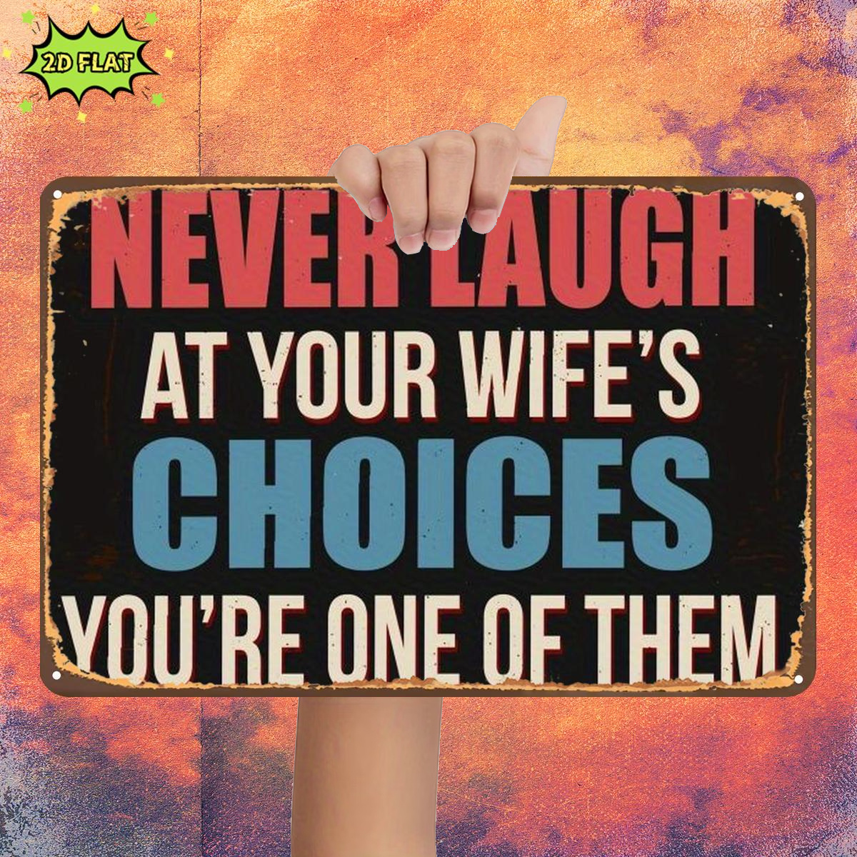 TEMU 2d Flat Poster, At What Your Wife Chooses - You Are Them Too, Decorative Painting/room/dining Room/bar/door/garage Decoration