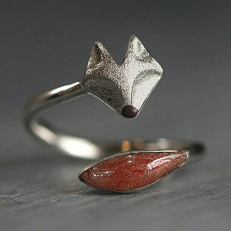 TEMU Bague Règle Rouge Rétro Émaillée pour Femmes, Décontractée, Quotidienne, pour les Domicile-Travail, les Fêtes, Ajustable, Ouverte, , Cadeau de