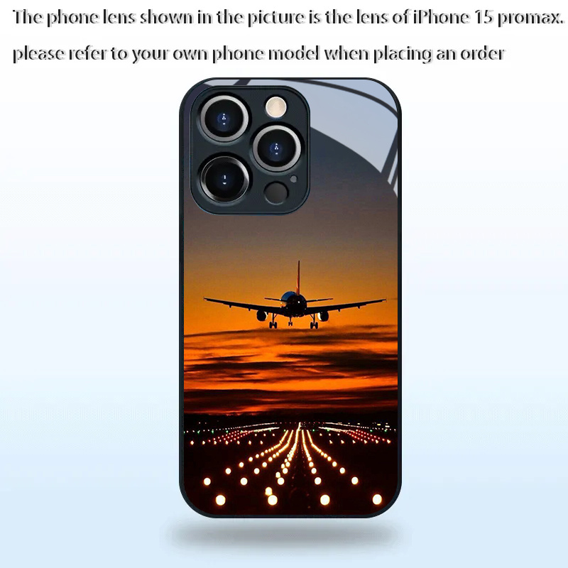 TEMU Phone Case - A Phone Case Featuring A Stylish Design With A Printed Pattern Resembling Sky As An Airplane Takes Off. Using Luxurious