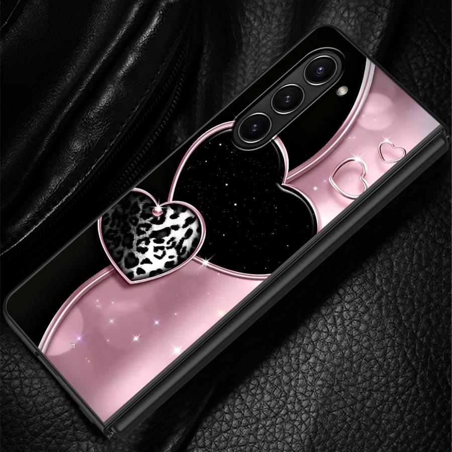 TEMU Phone Case: Suitable For For Galaxy Z Fold3 Z Z Fold 7 6 5 4 3 Z Fold4 Case Phone Cover Cute Cartoon Heart