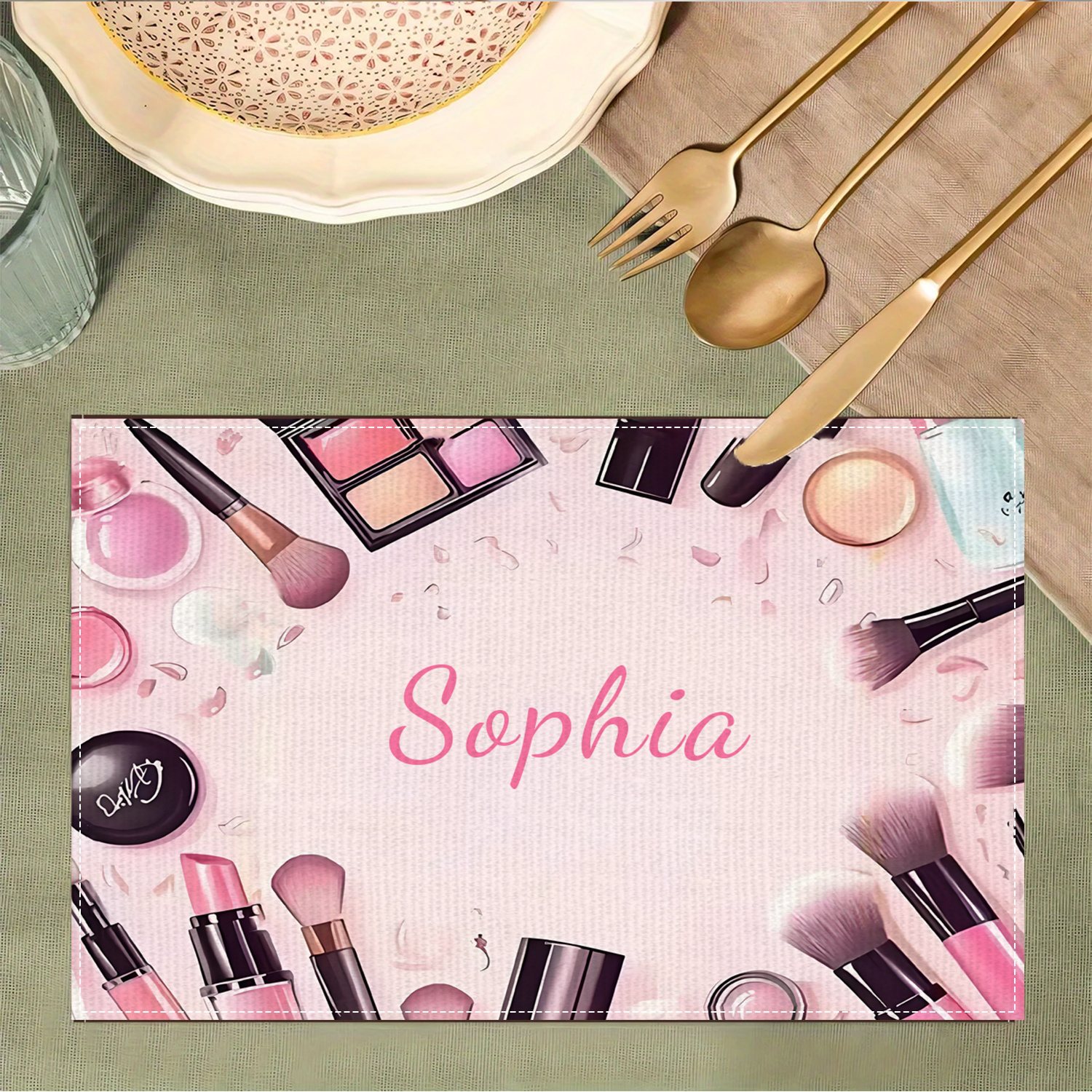 TEMU 1/4/6 pièces de nouveaux produits pour des mères, décoration de table personnalisée avec nom, de cosmétiques, production de décoration