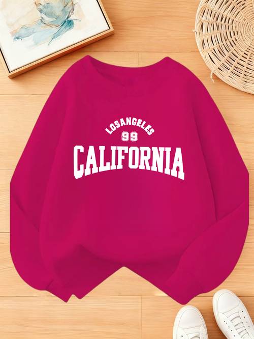 Artikelbild mädchen-urlaubs- und geburtstagsgeschenk für herbst und winter, rundhals-sweatshirt mit einem lässigen und stylischen druckdesign, für den innen- und außenbereich
