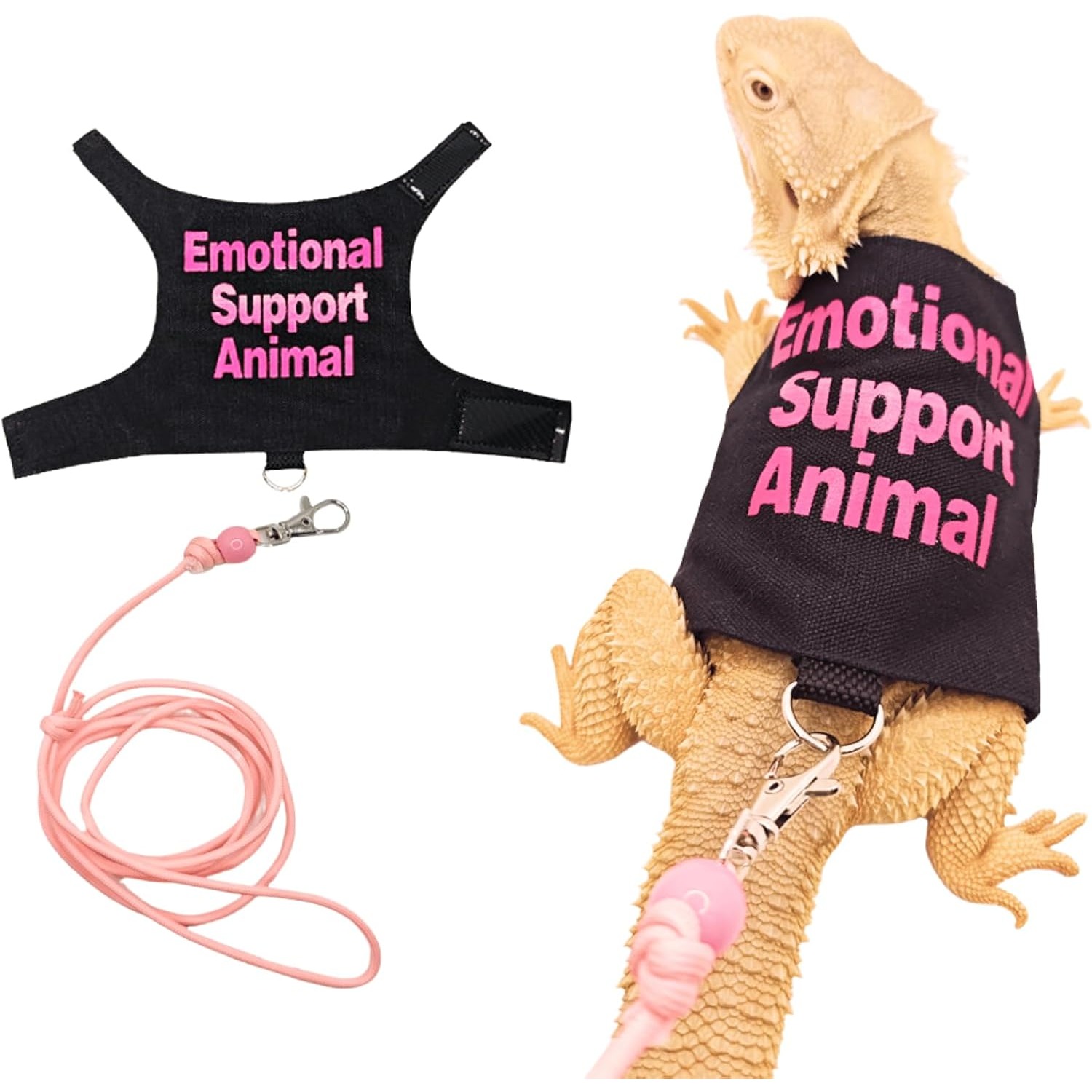 Bearded Dragon Lizards Clothes with Leash Set for Small Pets Reptiles Guinea Pig Apparel Lizards Outdoor Walking Training Harness Leash Hand-Made Costume Photo Prop - Image 7