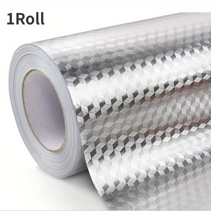 TEMU 1 Roll Kitchen Shelf Liners, Kitchen Stove Backsplash Sticker, Waterproof Oilproof Wallpaper, Peel Stick Drawer Cabinet Shelf Liners Paper,