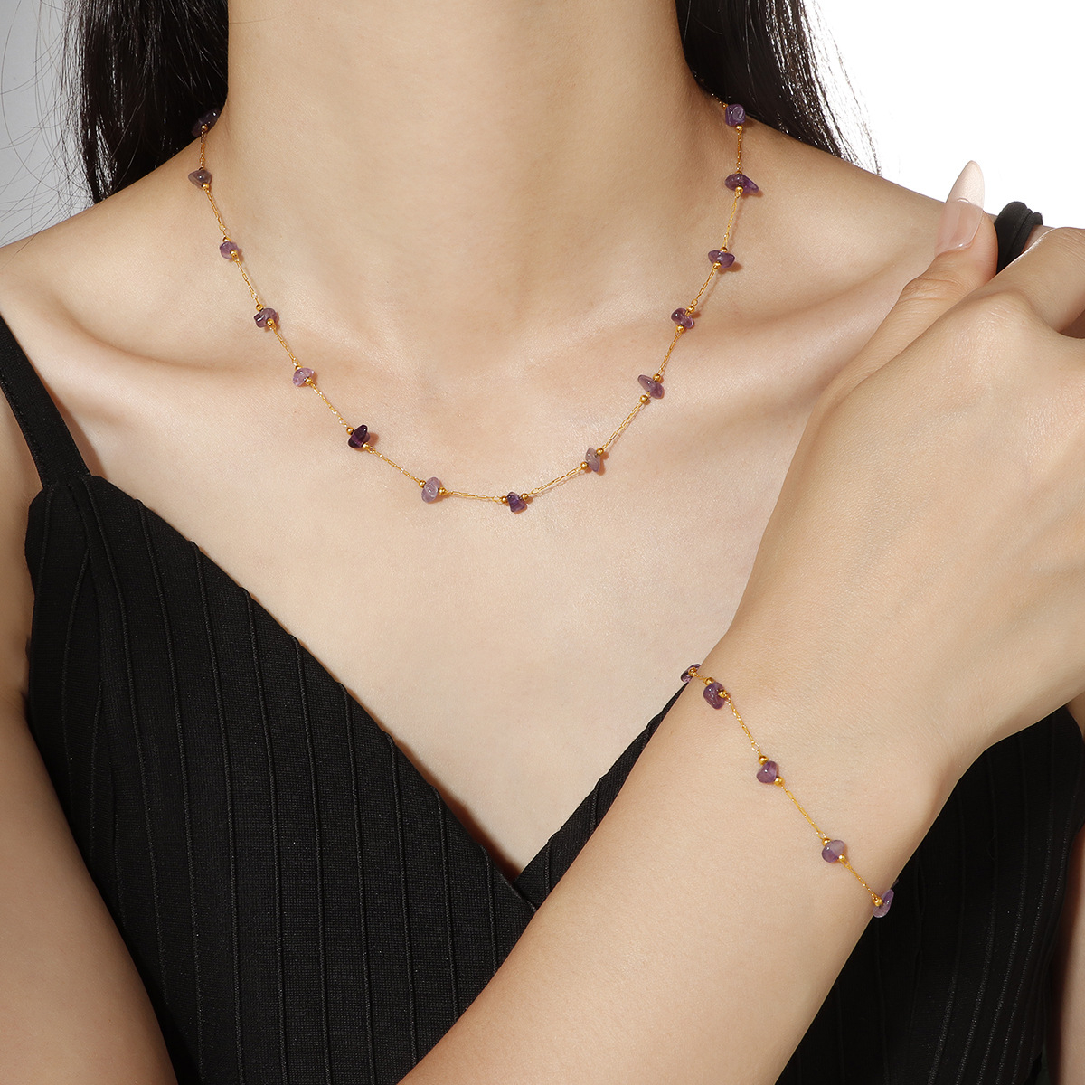 purple necklace set South Africa