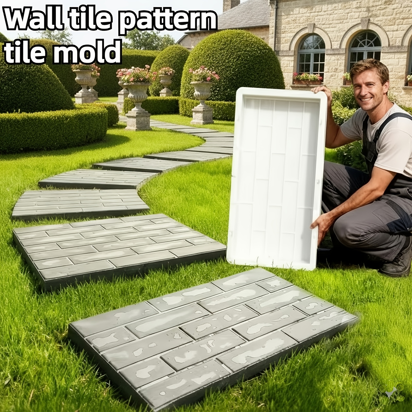  -pflasterform | diy-werkzeug zur herstellung von steinplatten pflastersteinen | stabiles langlebiges design | weit verbreitet für gartenwege, hofgehwege, terrassendekorationen außenwege