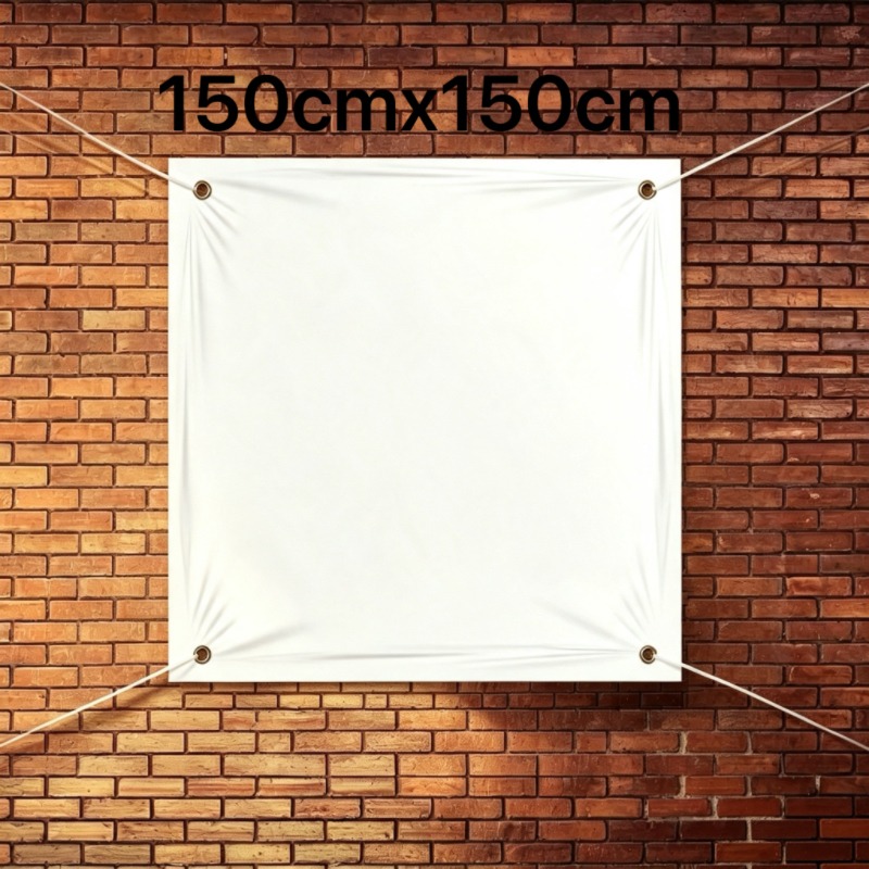 TEMU 1pc, Custom Square Flag Wall Hanging Tent Banner With 4 Grommets, Customizable With Your Pattern, Flagfor Christmas And Halloween