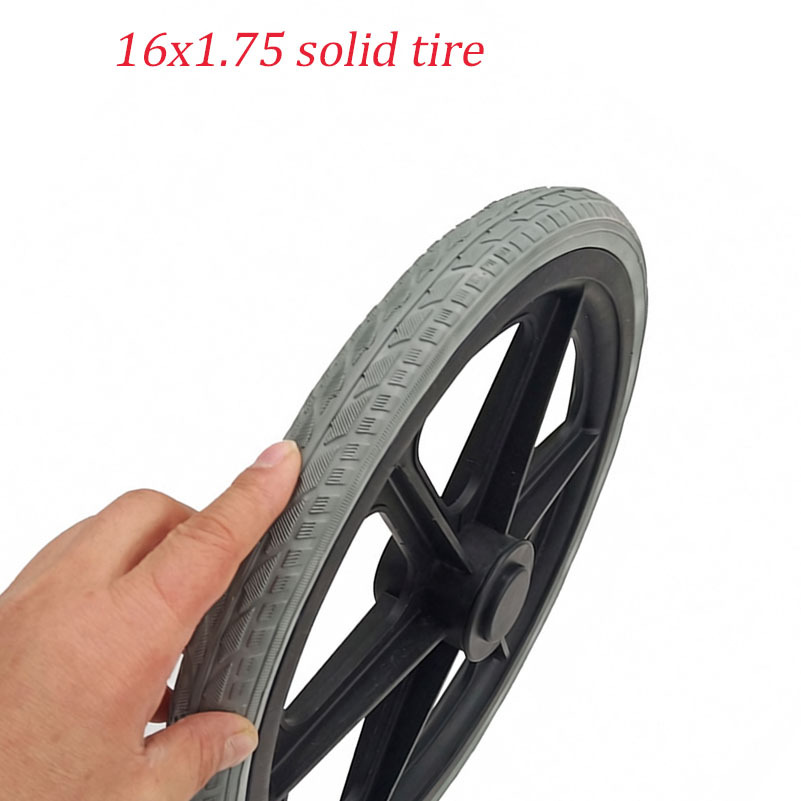 16 inch 16x1 75 solid off road tire wheel suitable for electric bicycle wheel accessories off road use only