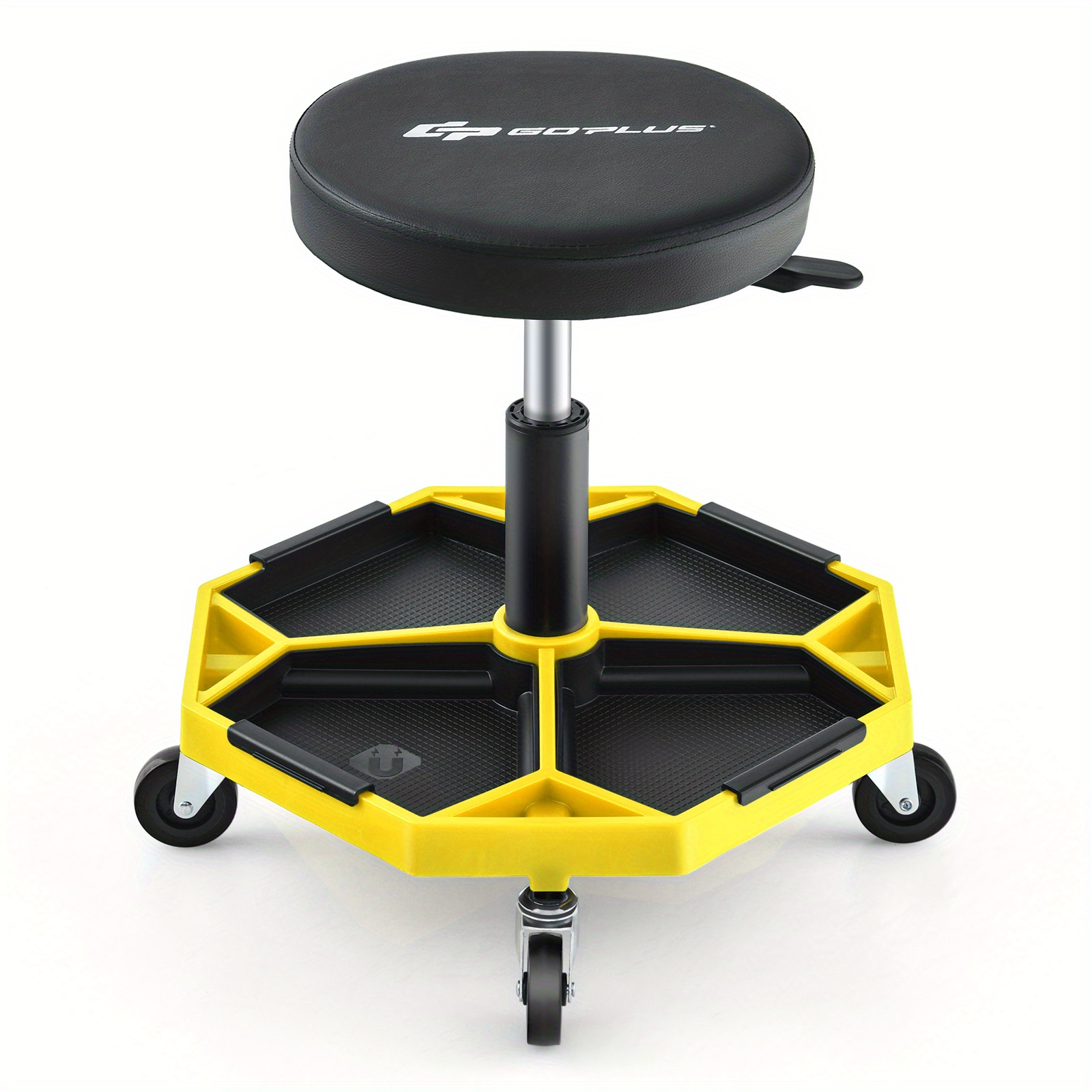Pneumatic Rolling Mechanic Stool with Tool Tray