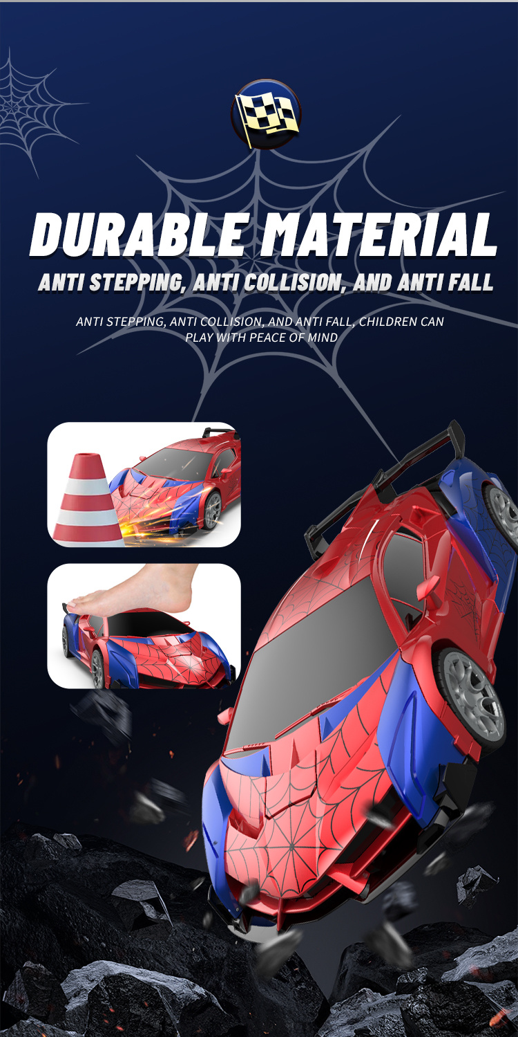 Transformer RC Car, One Key Transform 360° Rotation, 2.4Ghz RC Car 1:18 Ratio Transforming Robot, 2pcs Rechargeable Batteries, One Key Transform 360° Car Toys, For 3-12 Years Old Boys, Birthday Gift