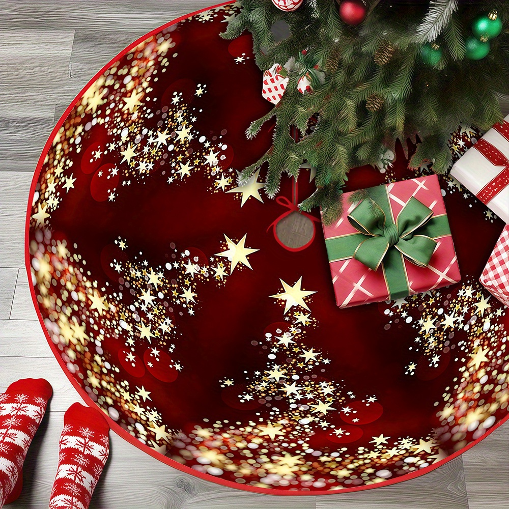 TEMU 1pc de Natal Dourada com Luzes, 30 polegadas (. 76 cm) / 36 polegadas (. 91 cm) / 48 polegadas (. 122 cm), Material de Pelúcia , Adequada para