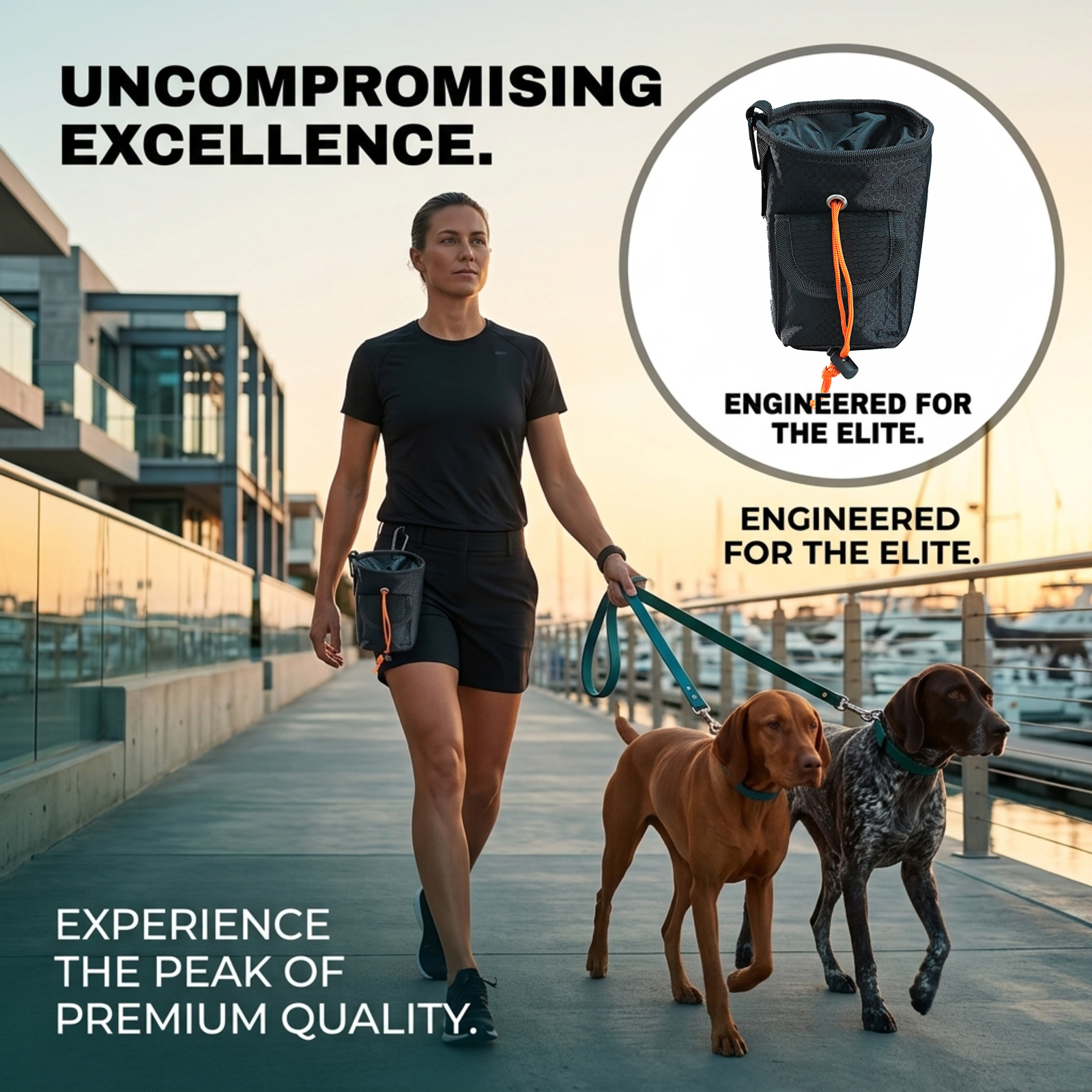 TEMU 1pc 1pcs 1pc Pet Dog Training Treat Pouch With Adjustable Waist Belt & Carabiner Clip - Waist-mounted Storage Suitable For Dog Walkers, Poop ,