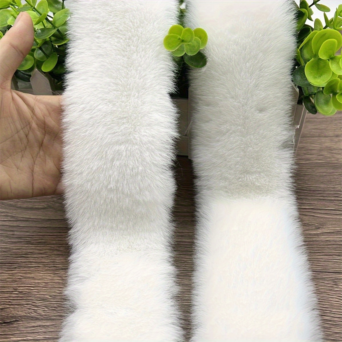 E-shop Basis 5 cm, Länge 1,5 m Kunstwolle Vintage Deko Fellband Traditionelle chinesische Kleidungsdekoration Künstlicher Tang Anzug Valentinstag Hut