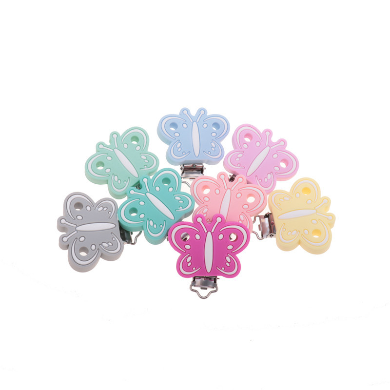 

5pcs Silicone Clips - Assorted Colors, Backpack Charms, Diy Tags & Bib Holders - Ideal & Gifts